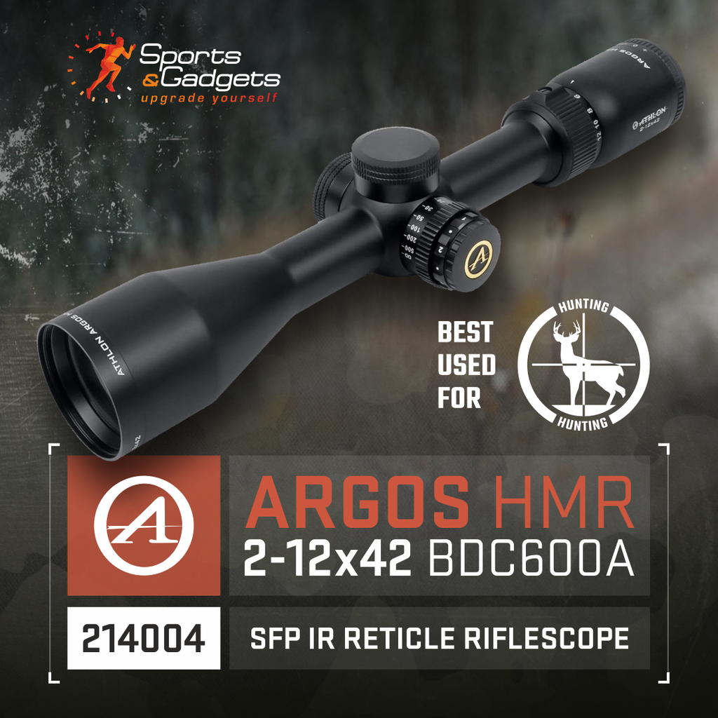Athlon Argos HMR 2-12x42 BDC600A SFP IR Reticle Riflescope: Precision and Performance for Every Hunter