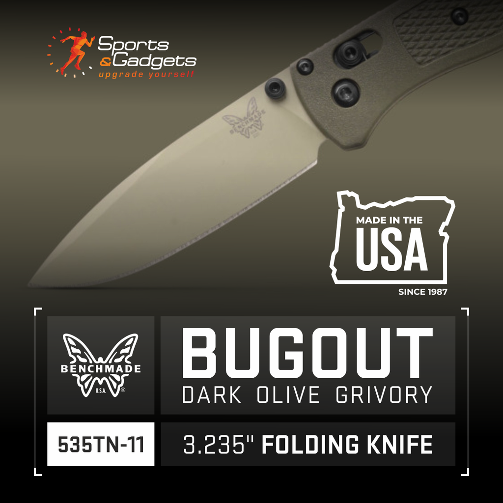 Embrace the Off-Road Spirit with the Benchmade Bugout Dark Olive Grivory (535TN-11)