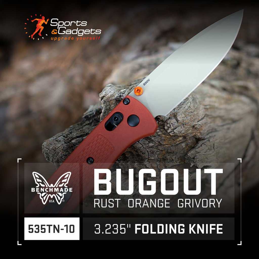 Benchmade Bugout 535TN-10: The Rust Orange Pocket Knife for Off-Road Adventure Seekers