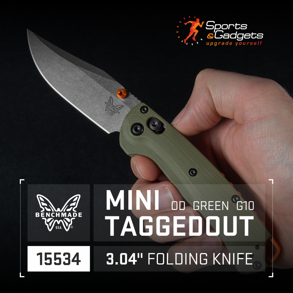 Benchmade Mini Taggedout OD Green G10 3.04