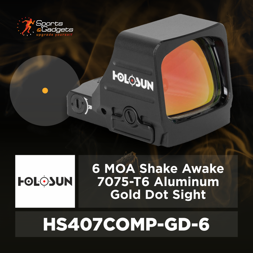 ✨ Holosun 6 MOA Gold Dot Sight HS407COMP-GD-6: Fast Sight Picture, Bold Contrast, Competition-Ready Performance 🎯