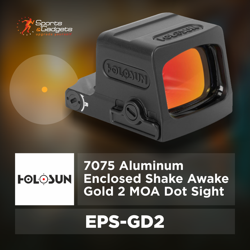 ✨Holosun 7075 Aluminum Enclosed Shake Awake Gold 2 MOA Dot Sight: Compact Strength for Duty and Carry 🎯