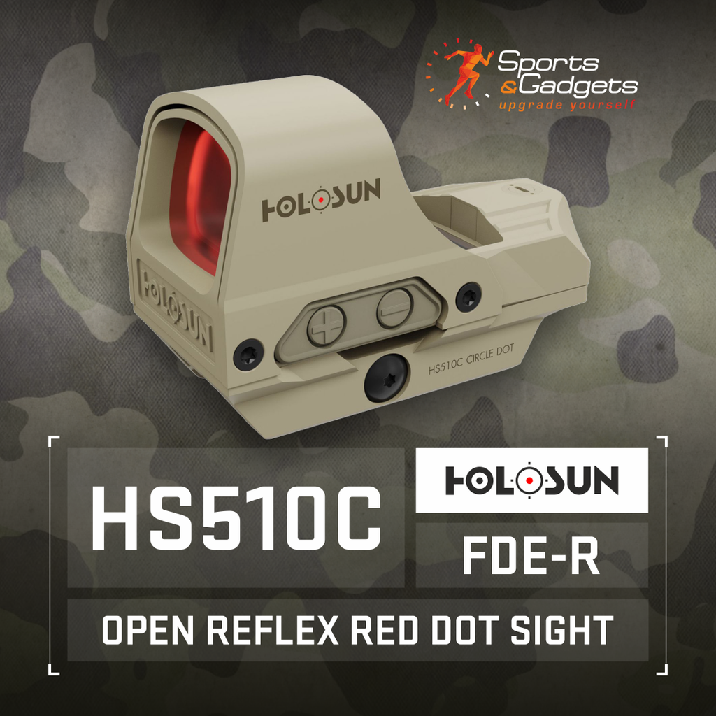 Unleash Precision: Holosun HS510C-FDE-R Multi-Reticle Aluminum Open Reflex Red Dot Sight