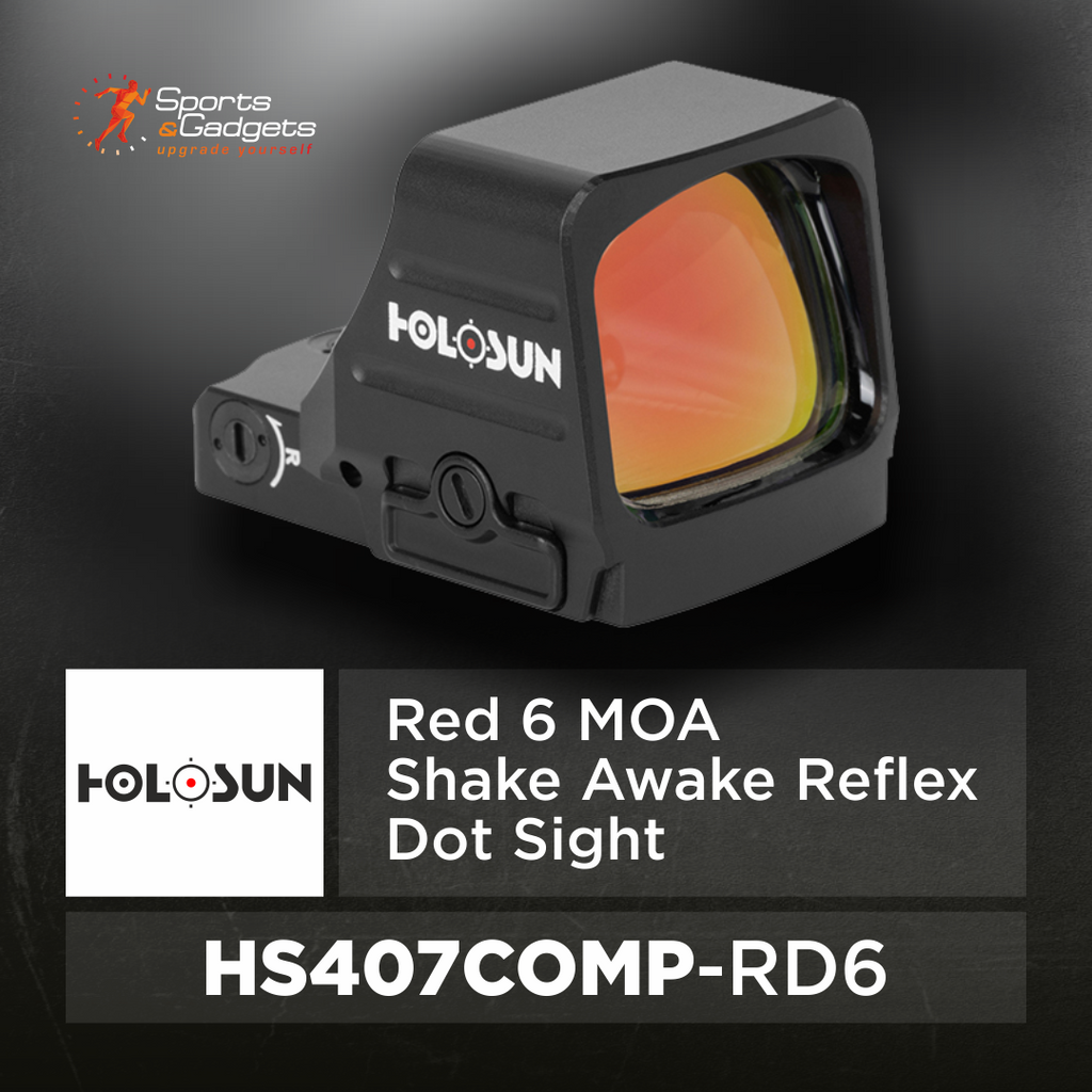 🎯 Holosun Red 6 MOA Shake Awake Reflex Dot Sight (HS407COMP-RD6): Built for Competition Speed and Fast Target Acquisition 🔴
