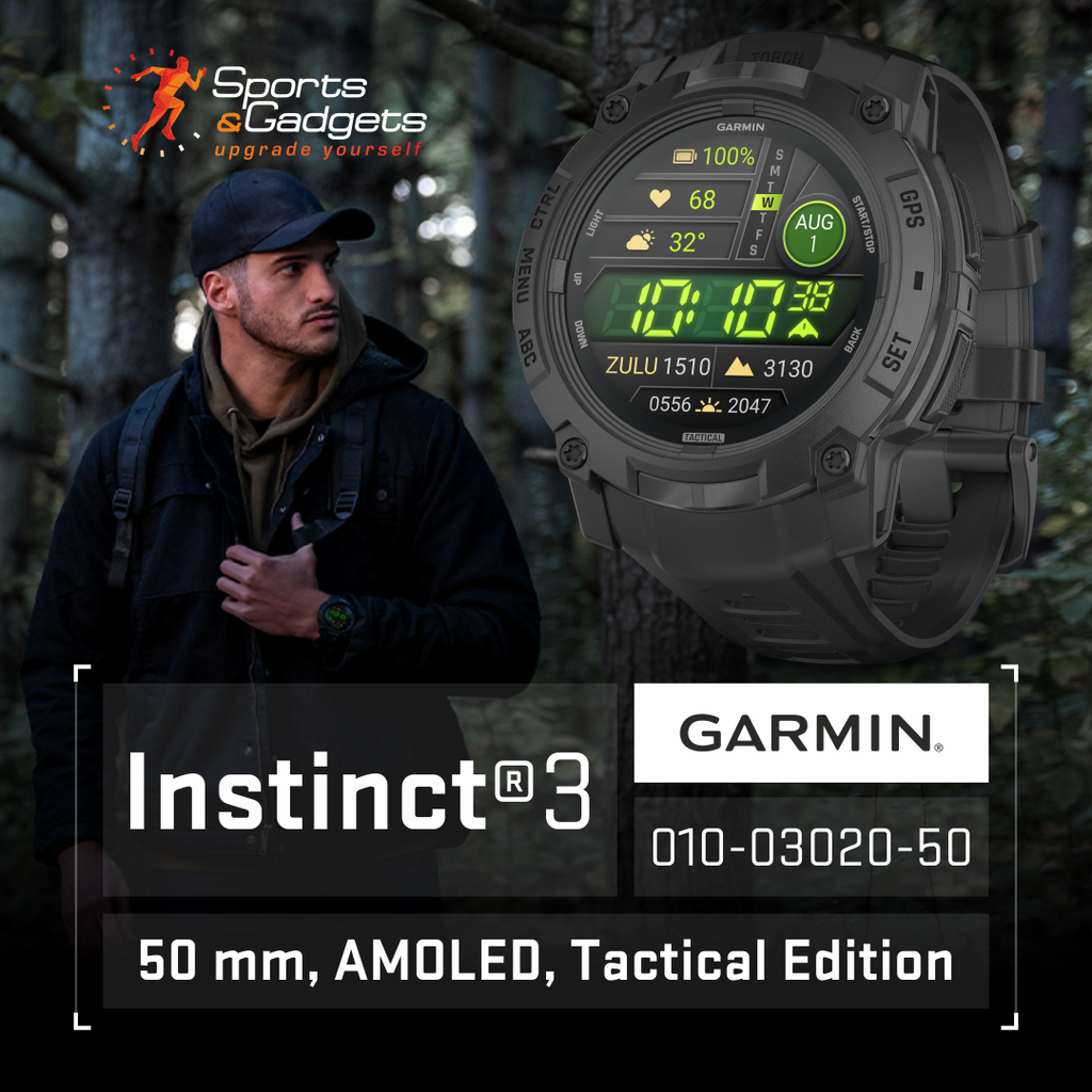 Garmin Instinct 3 Tactical Solar / AMOLED 45-50 mm GPS Rugged Outdoor Smartwatch