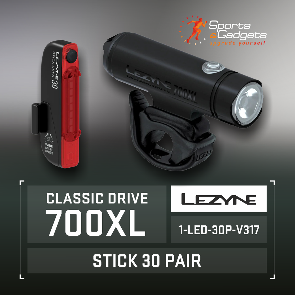 Illuminate Every Ride: Lezyne Classic Drive 700XL / Stick 30 Pair