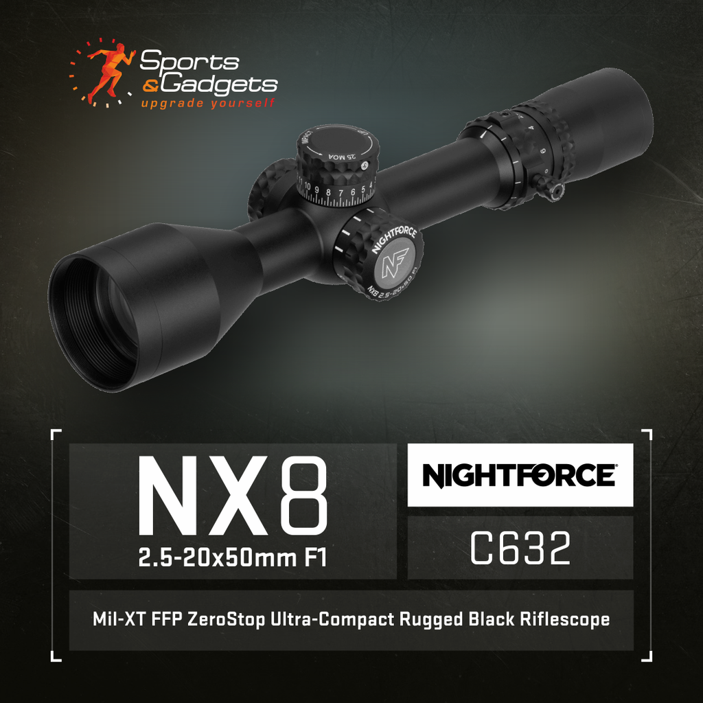 Nightforce NX8 2.5-20X50mm F1 Riflescope – Precision and Power in One Ultra-Compact Package