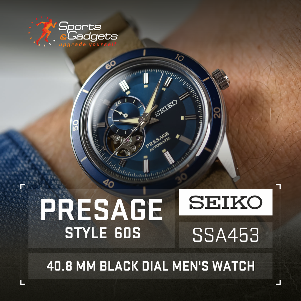 Timeless Elegance Meets Vintage Inspiration: The Seiko Presage Style '60s 40.8 mm Black Dial Men's Watch (SSA453)