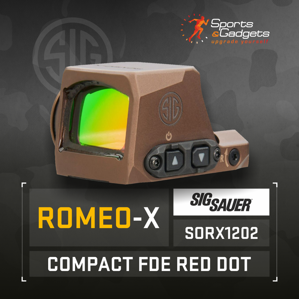Introducing the Sig Sauer Romeo-X Compact 2 MOA Red Dot / 32 MOA Circle FDE Red Dot (SORX1202)