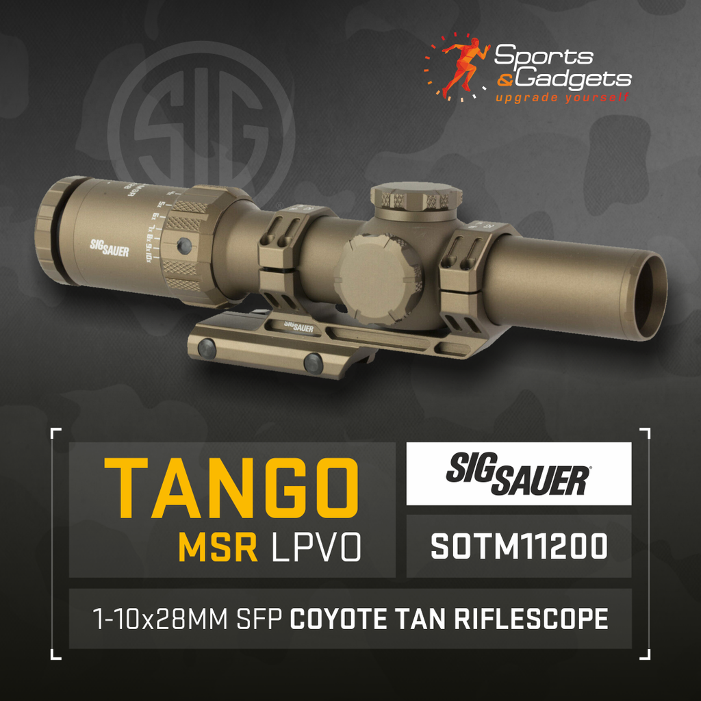 Discover Precision and Versatility with the Sig Sauer TANGO-MSR LPVO 1-10x28MM SFP Coyote Tan Riflescope