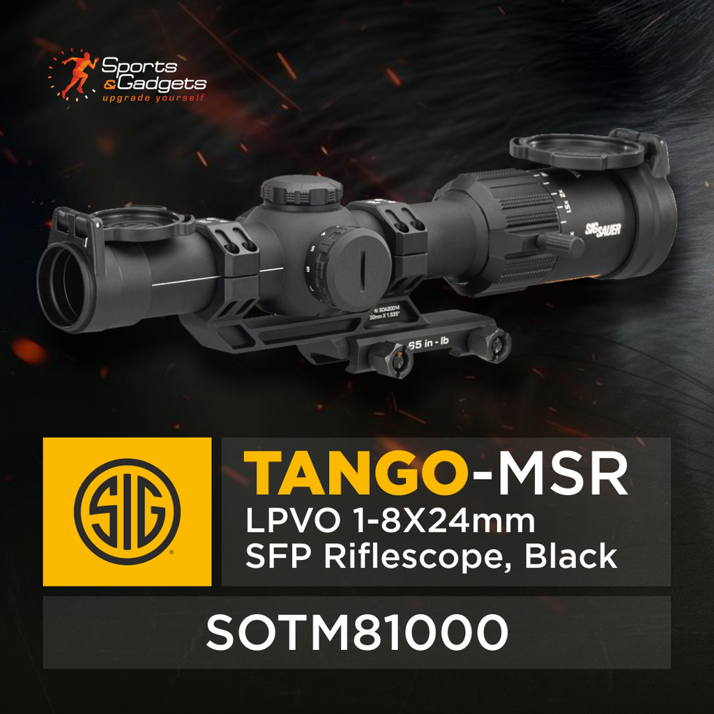 🔭 Sig Sauer TANGO-MSR LPVO 1-8X24mm SFP Riflescope, Black (SOTM81000): Versatile Low-Power Performance with Clear Glass, Illuminated Reticle, and Mount Included 🎯