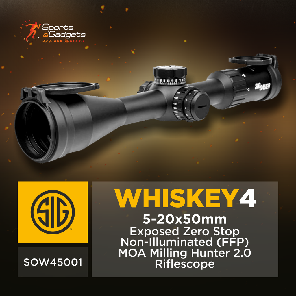 🎯 Sig Sauer WHISKEY4 5-20x50mm FFP: MOA Milling Hunter 2.0 Riflescope with Locking Zero-Stop 🎯