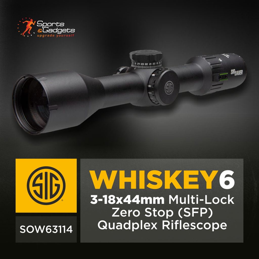 🎯 Sig Sauer WHISKEY6 3-18X44mm Multi-Lock Zero Stop Riflescope: Mountain-Ready Precision with HDX Clarity 🎯