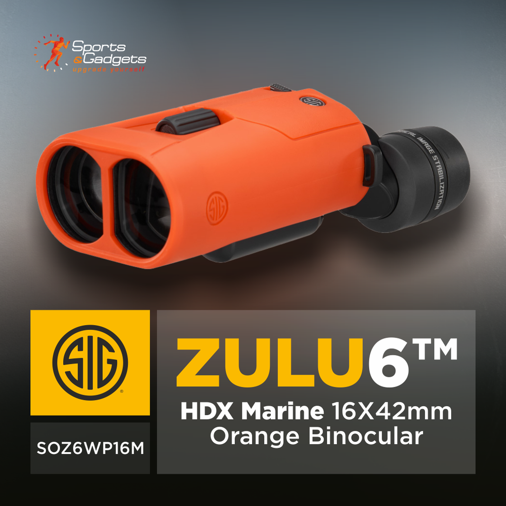 🌊 Sig Sauer ZULU6 HDX Marine 16X42mm Orange Binocular: Image-Stabilized Clarity for Life on the Water 🔭