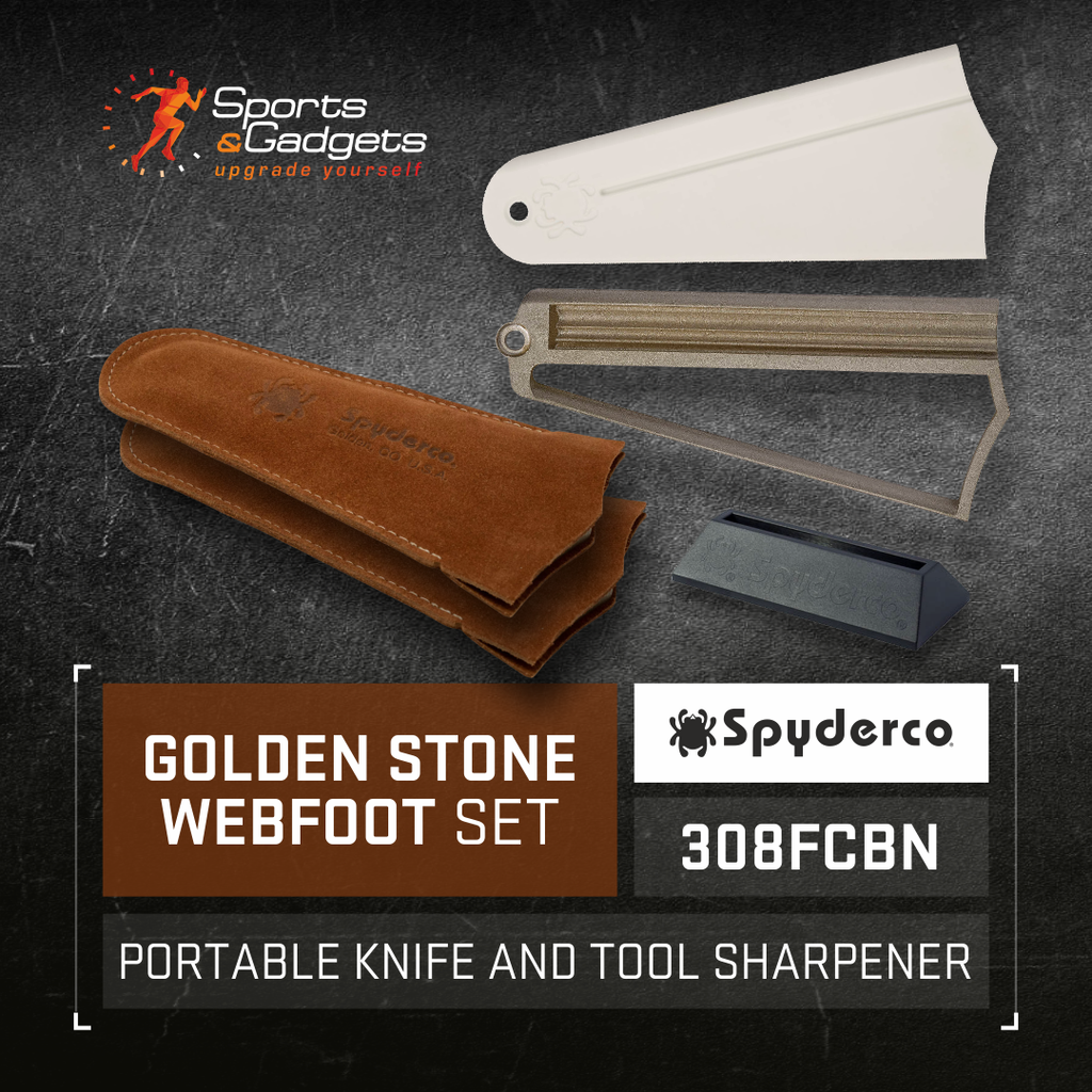 Elevate Your Sharpening Game with Spyderco Golden Stone/Webfoot Set