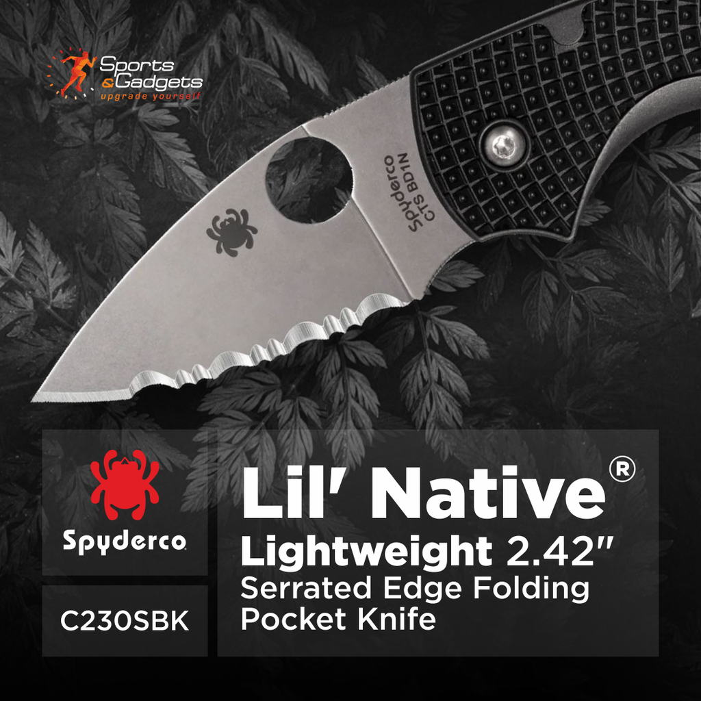 🔪 Spyderco Lil' Native Lightweight Serrated Edge: Compact Carry with Serious Cutting Power 🔪