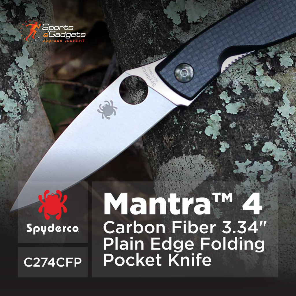 🔪 Spyderco Mantra 4 Carbon Fiber 3.34