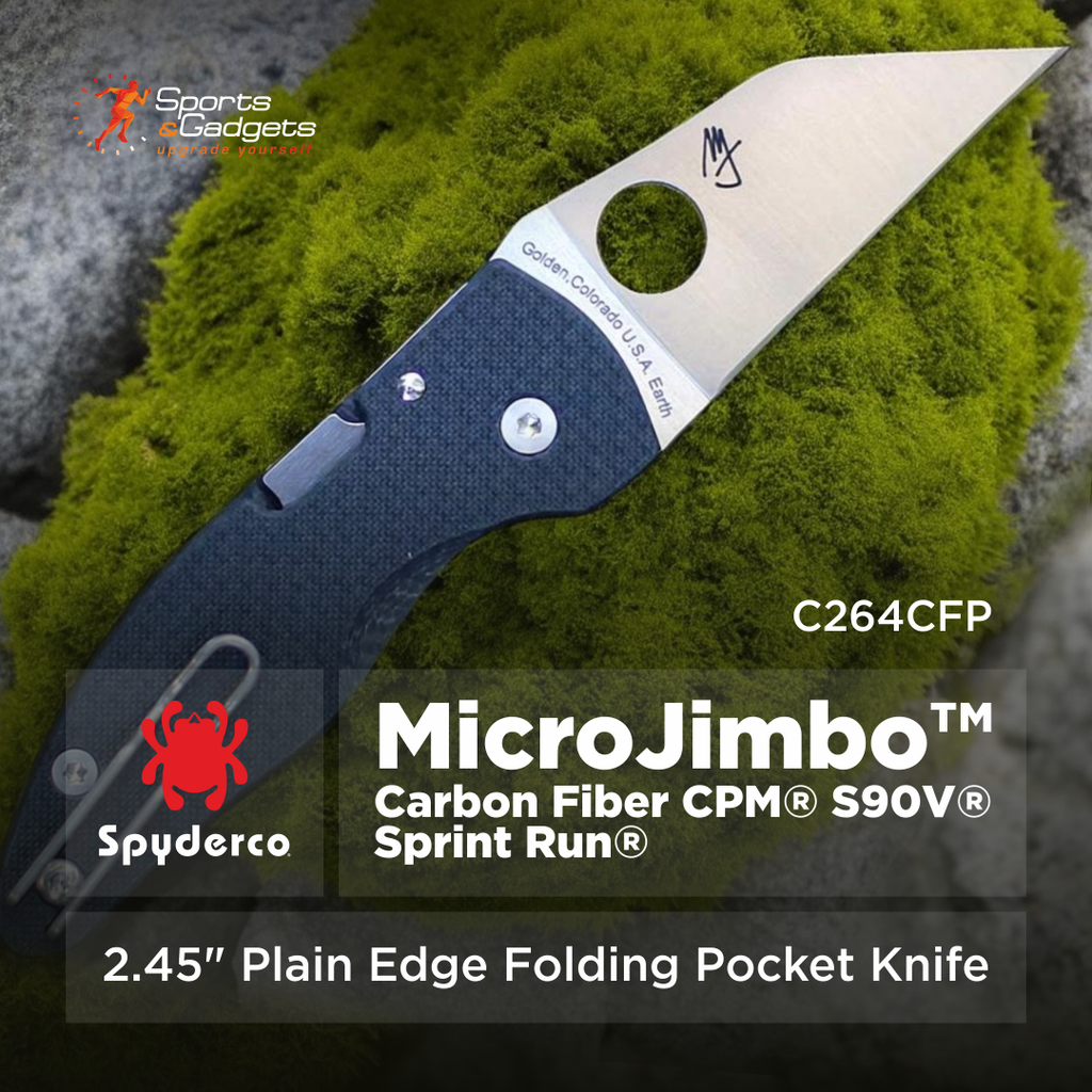 🔥 Spyderco MicroJimbo Carbon Fiber CPM S90V — Elite Sprint Run Performance in a Compact Package