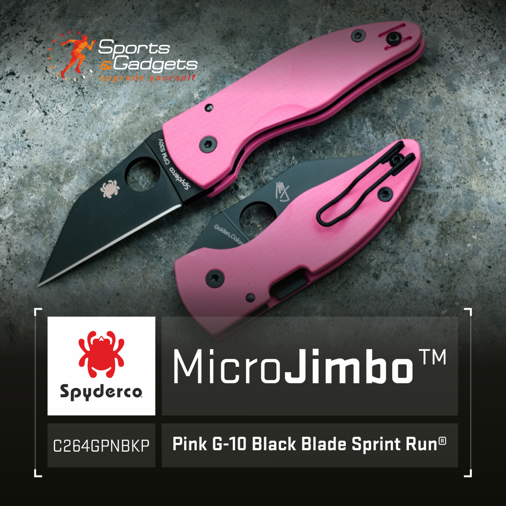 Spyderco MicroJimbo Pink G-10 Sprint Run – Compact Power with a Bold Look