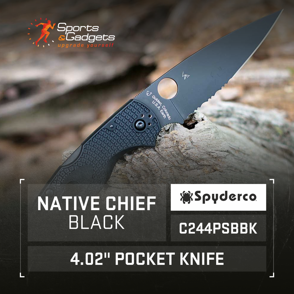 Spyderco Native Chief Black Blade Lightweight CombinationEdge Folding 4.02