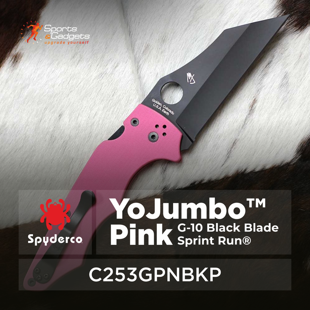 🔪💗 Spyderco YoJumbo Pink G-10 Sprint Run: Bold Design with a Bigger Purpose