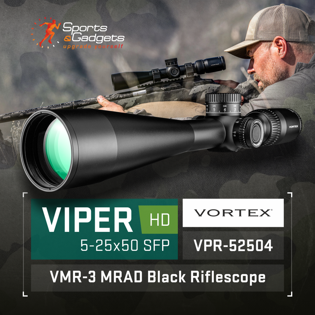 Vortex Optics Viper HD 5-25x50 SFP VMR-3 MRAD Black Riflescope with Free Hat Bundle