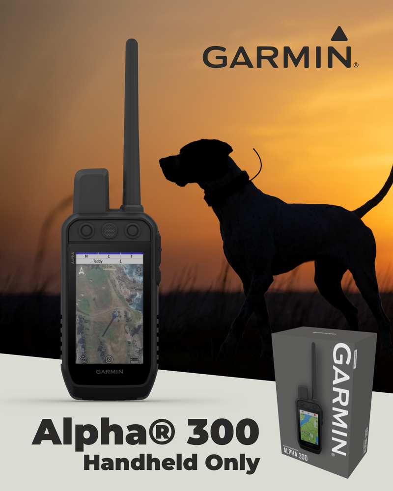 Garmin Alpha 300 / Alpha 300i Advanced Dog Tracking and Training Handheld with Wearable4U Bundle
