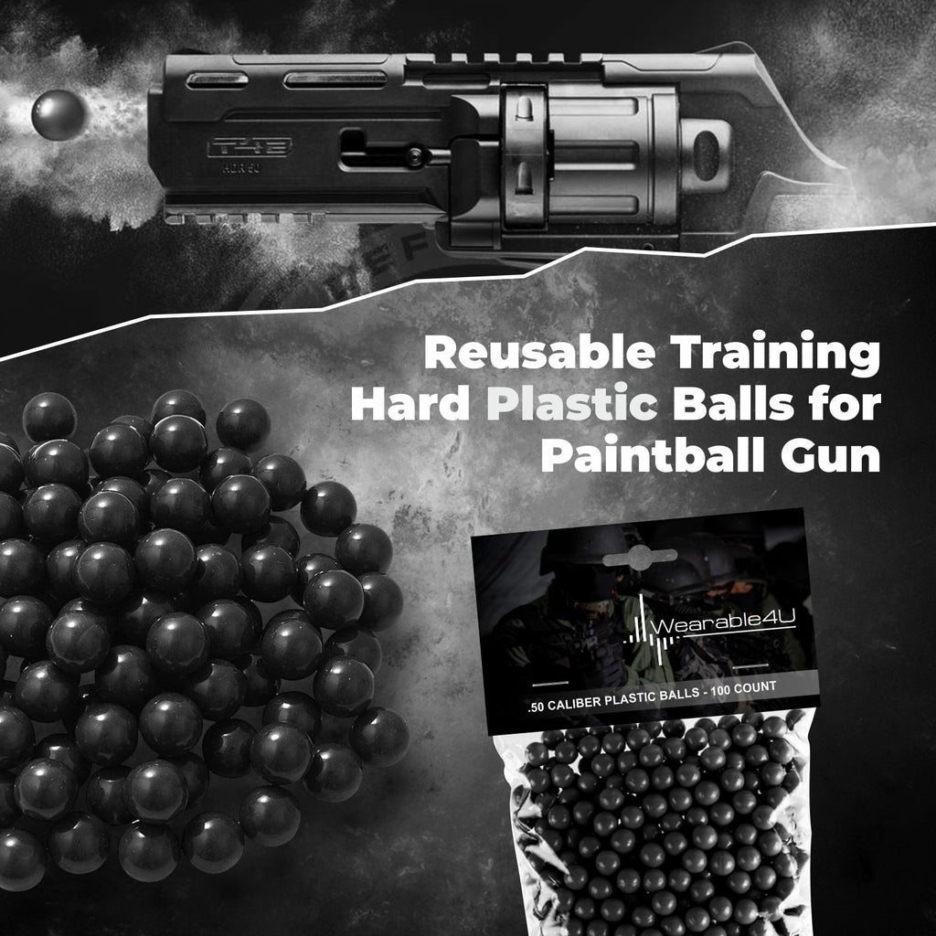 RazorGun 68 Cal.68 Rubber Bullets 100 T4E HDS HDR Rubber Ammunition for Shooting Practice Air Rifles