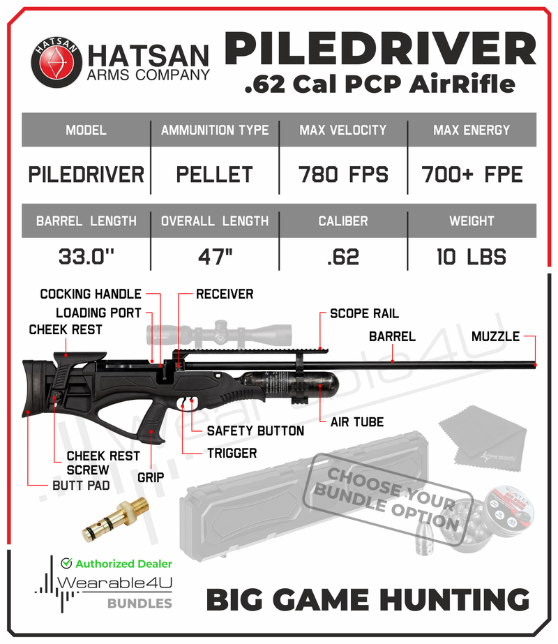 Hatsan Piledriver Bullpup  Side Lever PCP Air Rifle