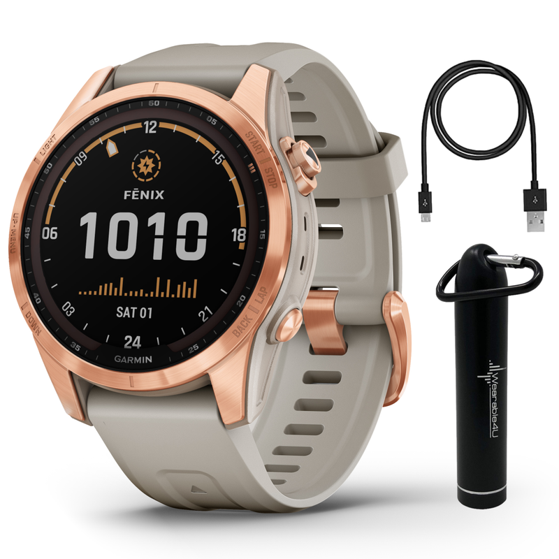 Garmin Fenix 7 Series Multisport GPS Touchscreen Smartwatch with Wearable4U Bundle