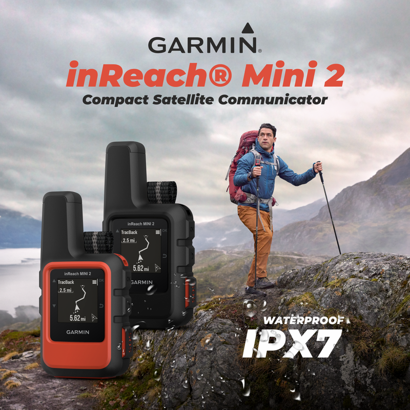 Garmin inReach Mini 2 Satellite Communicator with Wearable4U 2 Pack Cases Bundle