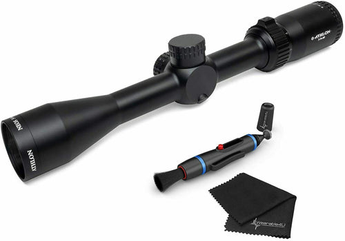 Athlon Optics Neos 3-9x40, Capped , Fixed Focus, 1 inch, SFP, Center-X Riflescope with included Wearable4U Lens Cleaning Pen and Lens Cleaning Cloth Bundle