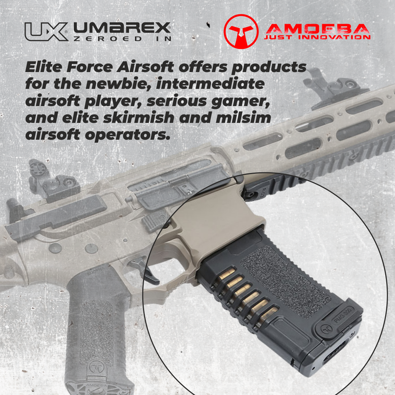 Umarex Amoeba AM4 6mm BB Airsoft Gun Magazines (Pack of 5), Black, Hi-Cap (250 Rounds)