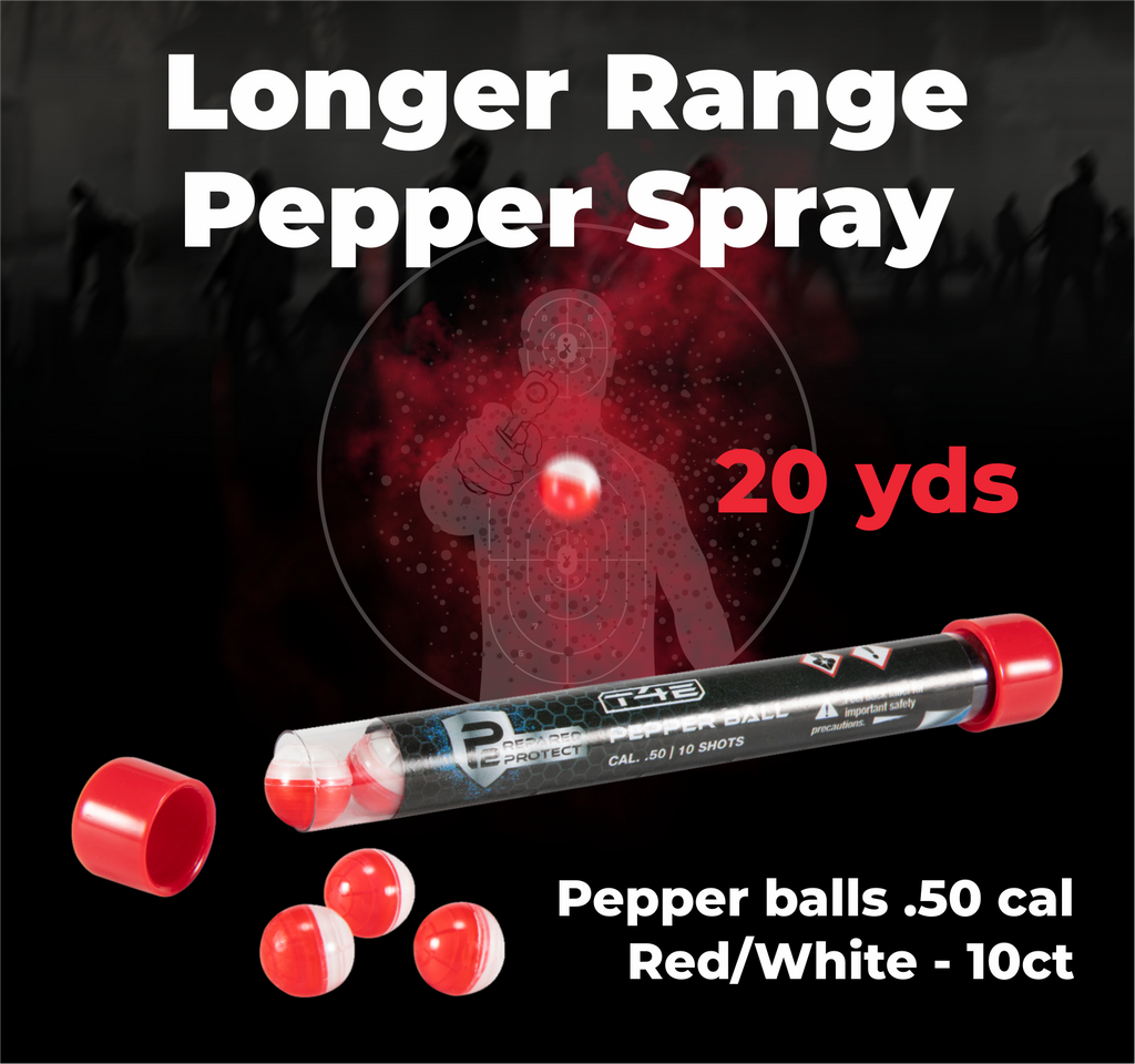 T4E by P2P .50 Caliber Pepper Balls for SelfDefense HomeDefence Long
