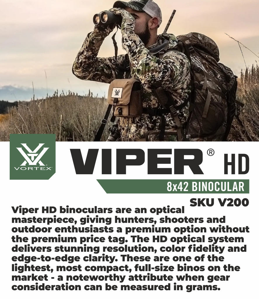 Vortex Optics Viper HD 8x42 Roof Prism Binocular V200 – Sports and Gadgets