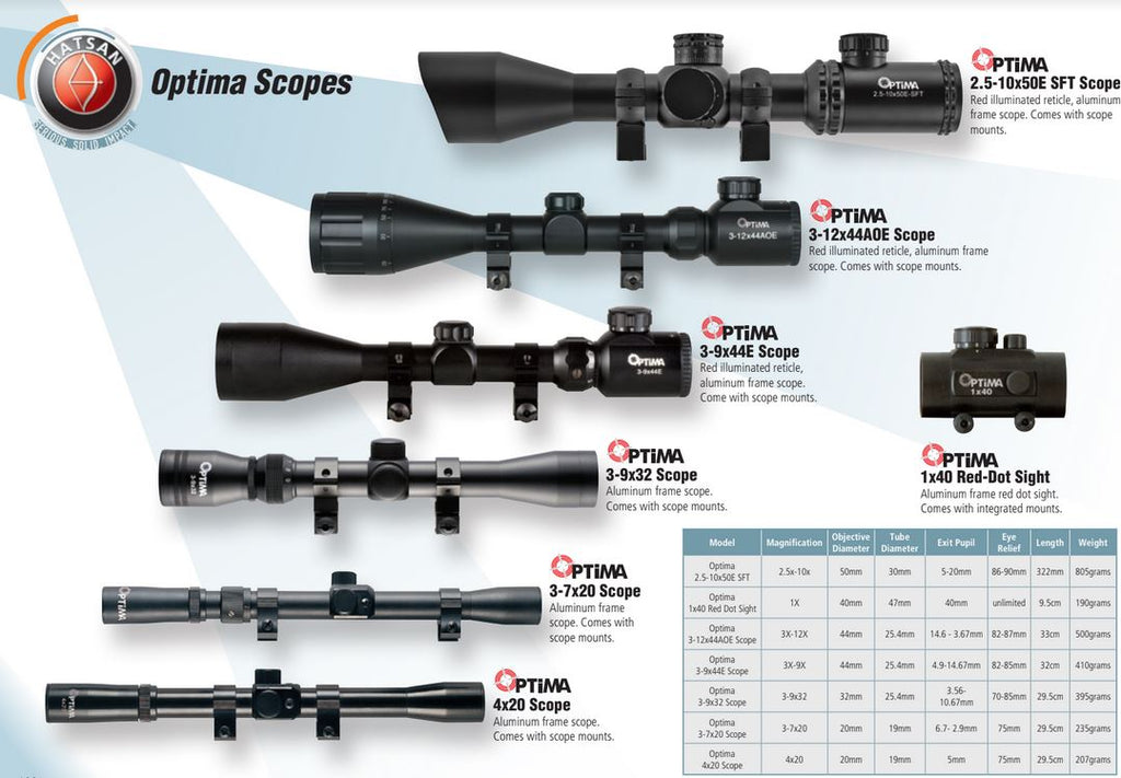 Hatsan Optima 3-9X32 Duplex Reticle Fully Multi-Coated Air Rifle