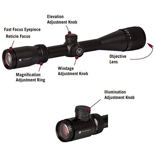 Vortex Optics Crossfire II 3-9x50 V-Brite Illuminated Riflescope (MOA) CF2-31027