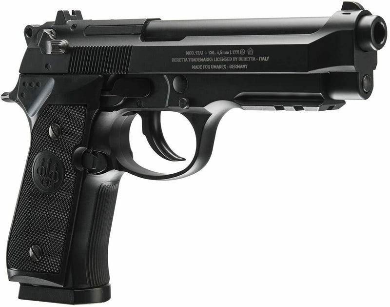 Umarex Beretta M92 A1 .177 Full-Auto BB Blowback Air Pistol with Pack of 1500 .177 BBs and Pack of 12x12g CO2 Tanks and Extra Mag Bundle