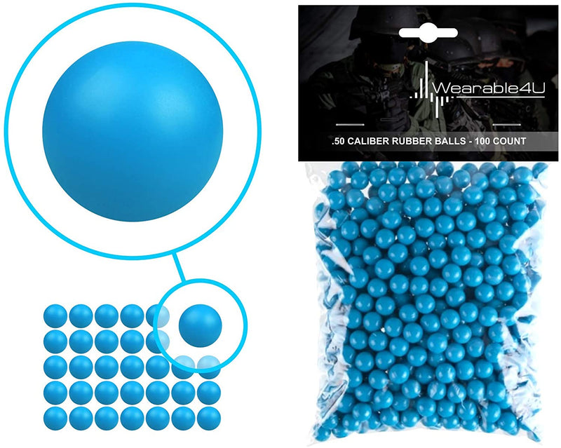 Wearable4U .50 Cal New Reusable Training Soft Rubber Balls for Paintball Gun