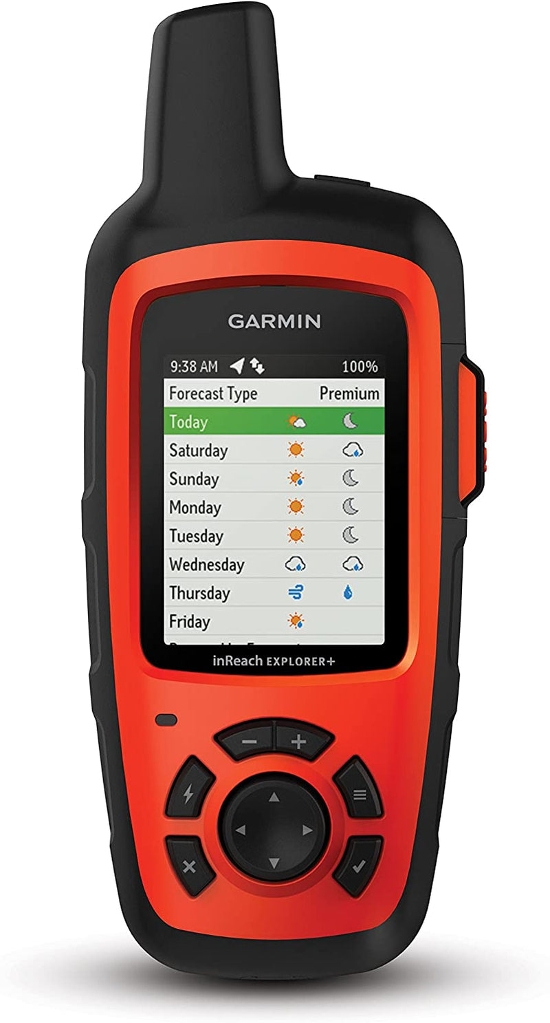 Garmin InReach Explorer+ Handheld Satellite Communicator with GPS Navigation, Maps and Sensors and Wearable4U EarBuds Ultimate