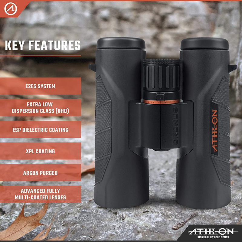 Athlon Optics Cronus G2 10x42 UHD Binoculars with included Wearable4U Lens Cleaning Pen and Lens Cleaning Cloth Bundle