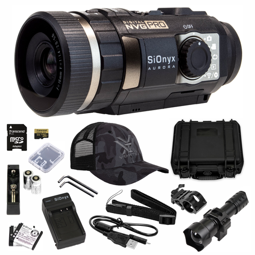 SiONyx Aurora Pro Explorer Edition Kit Night Vision Camera with Hat Bundle