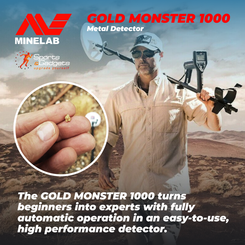Minelab Gold Monster 1000 Fully Automatic Universal Metal Detector with 2 Coils