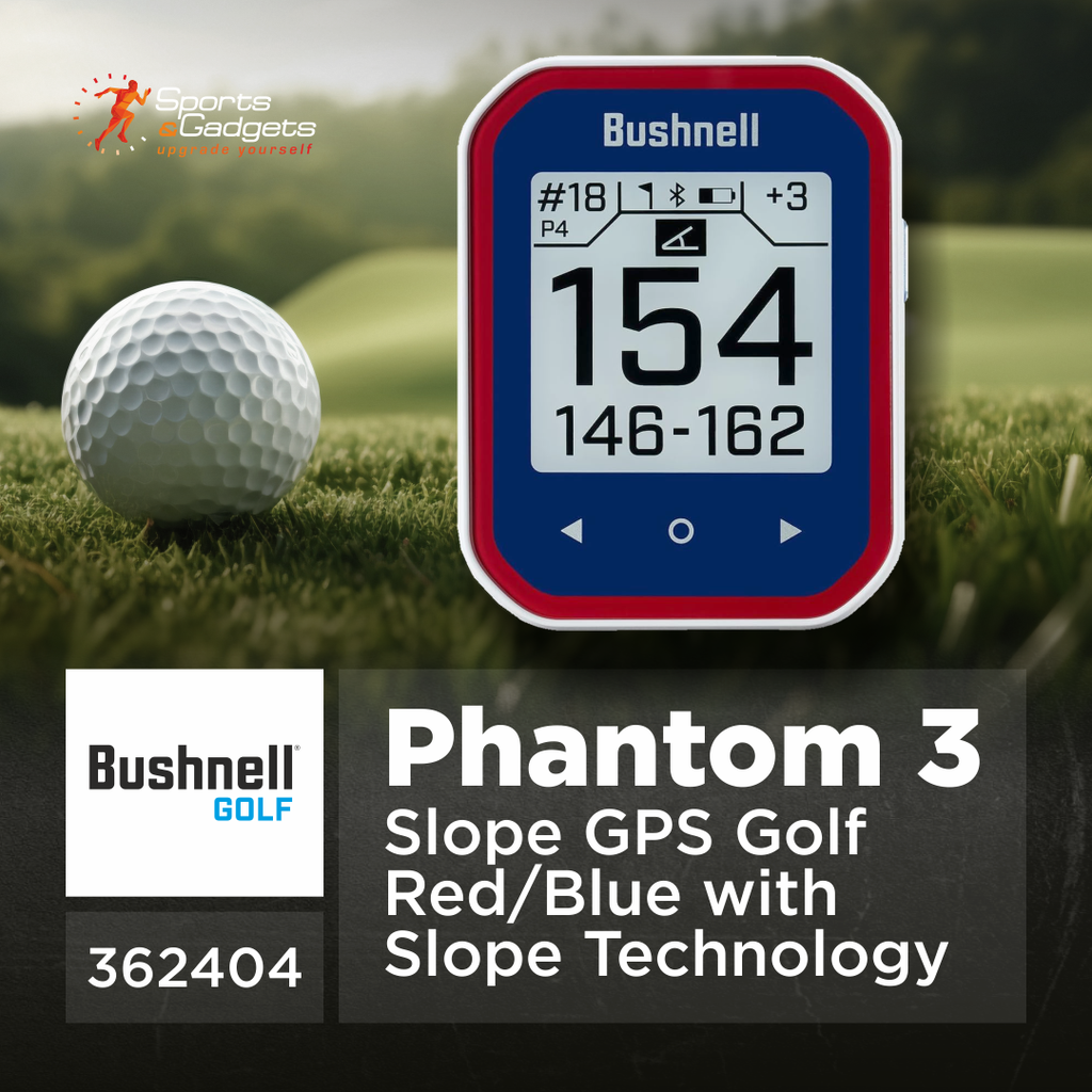 ⛳ Bushnell Phantom 3 Slope GPS Golf Red/Blue with Slope Technology (362404): Smarter Distances and Easier Play on the Course 📍