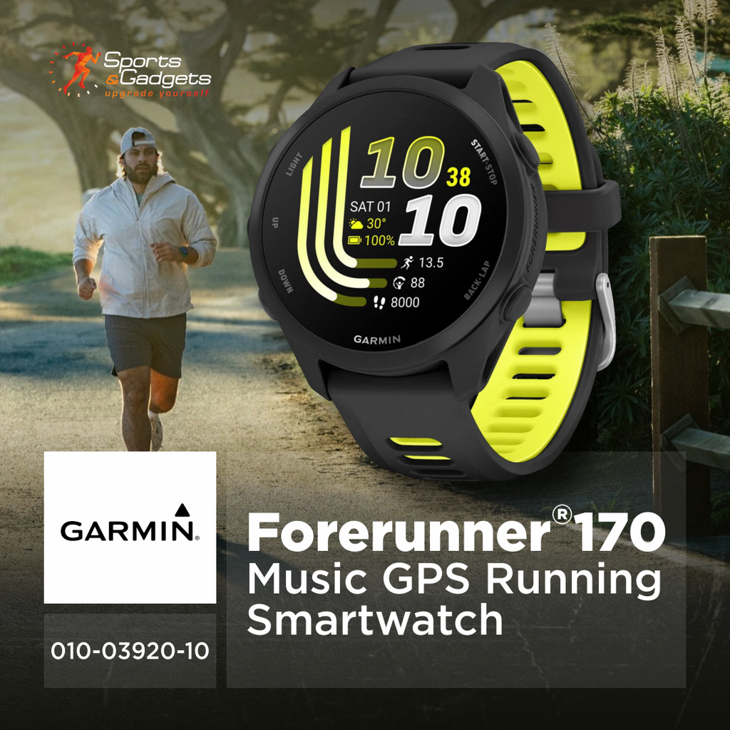 ⌚🎵 Garmin Forerunner 170 Music Black with Black/Amp Yellow Band GPS Running Smartwatch: Train Smarter, Run Stronger, and Listen Phone-Free 🏃‍♂️