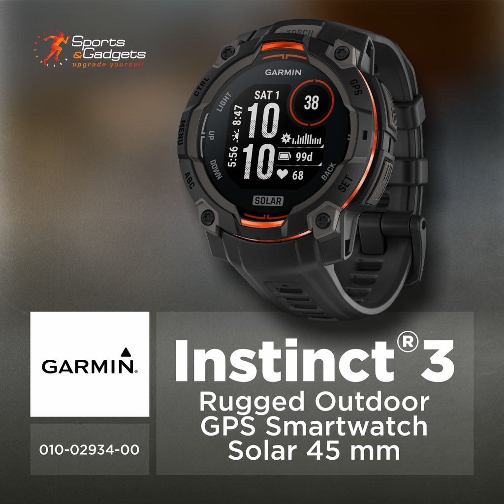 ☀️ Garmin Instinct 3 Solar 45mm: Rugged GPS Smartwatch Built for the Outdoors ⌚