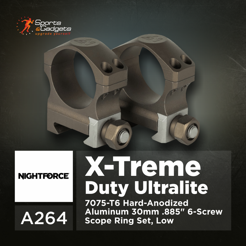 🎯 NightForce X-Treme Duty Ultralite 30mm Scope Rings (Low) — Strength Without the Weight 🔩
