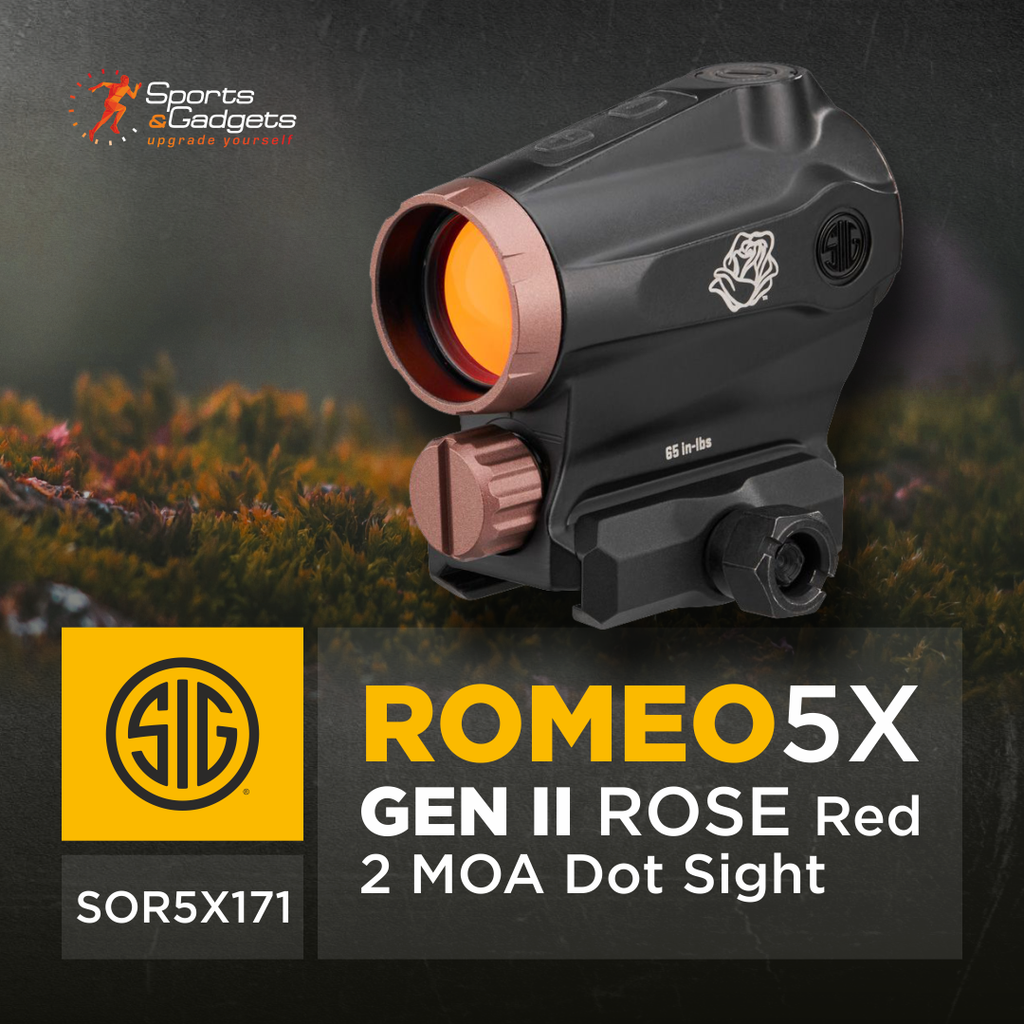 🎯 Sig Sauer ROMEO5X GEN II ROSE Red 2 MOA Dot Sight (SOR5X171): AAA-Powered Reliability with MOTAC and a Rugged New Look 🔋