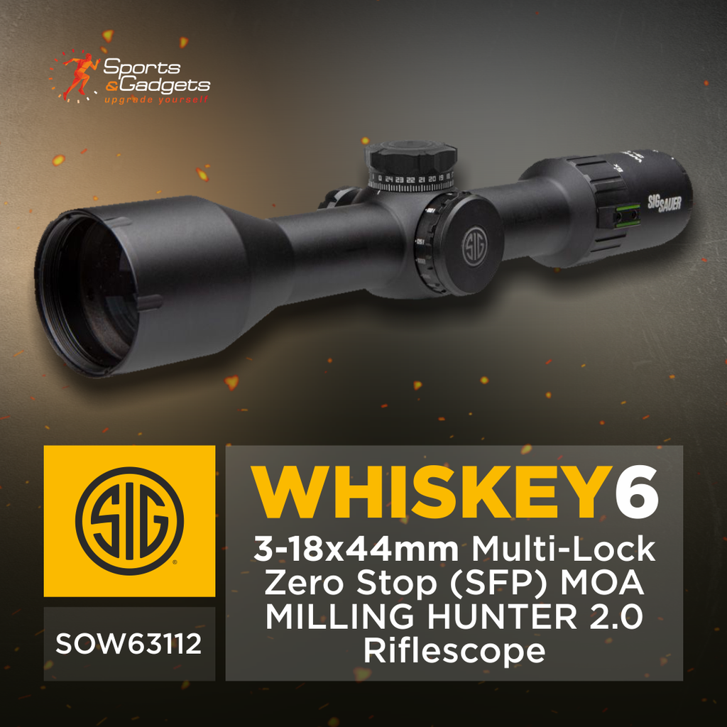 🎯 Sig Sauer WHISKEY6 3-18X44mm Multi-Lock Zero Stop Riflescope: Built for Long-Range Hunters and Mountain Performance 🎯