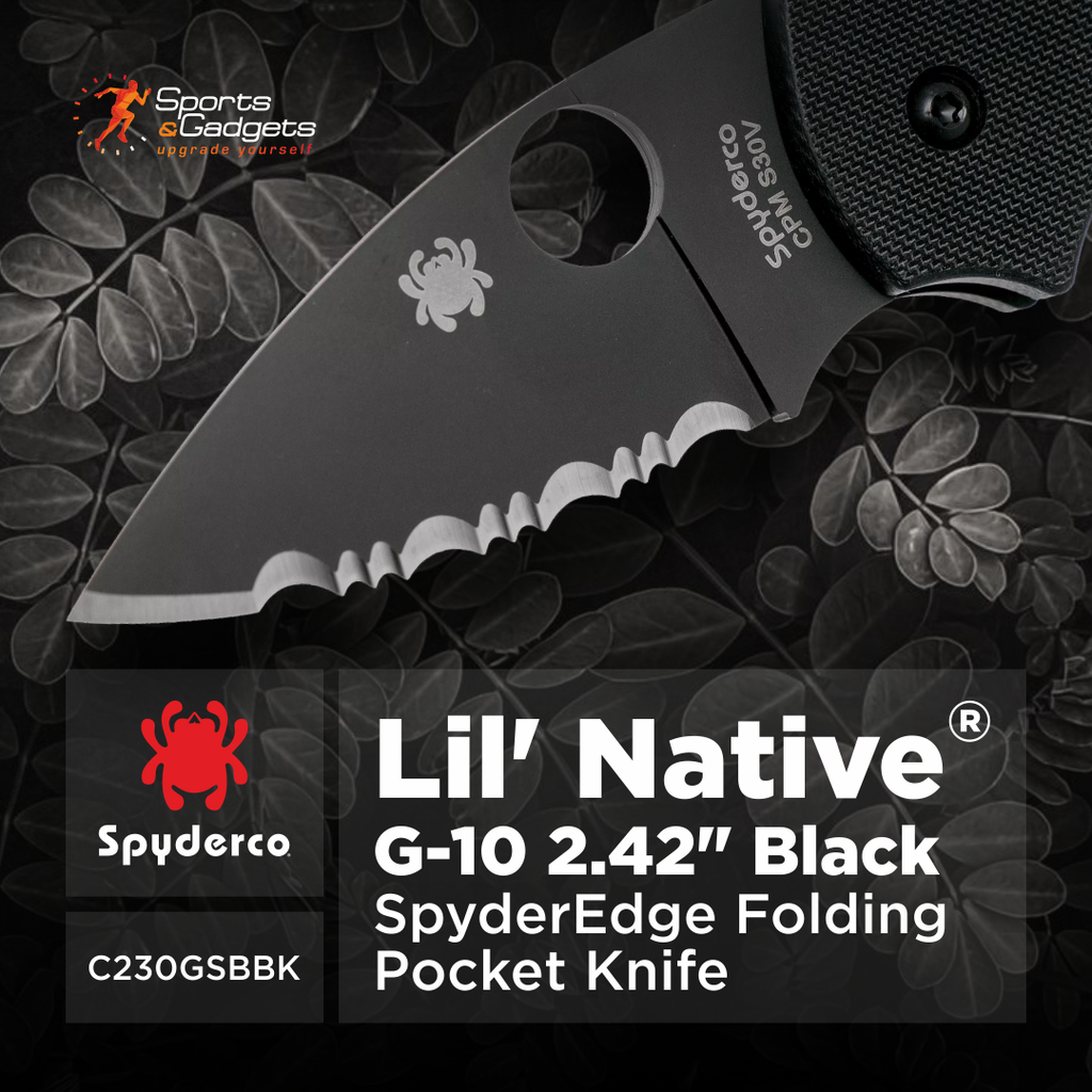 ⚫ Spyderco Lil' Native G-10 Black SpyderEdge: Compact Control with Serious Cutting Power 🔪